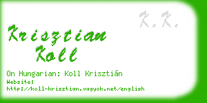 krisztian koll business card